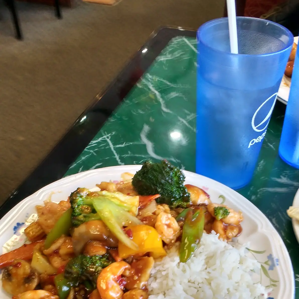 hunan chicken & shrimp 湖南双拼